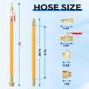 RV Winterizing Kit Fit for Camper Boat Travel Trailer Sprinkler Blowout Adapter Winterize Sprinkler Systems with Shut Off Valve, Air Compressor Quick Connect Plug to 3/4" Hose