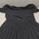 Womens 2 Piece Outfits Short Sleeve Crewneck Knit Tops And Pleated Mini Skirt Two Piece Sets (Medium, Black)