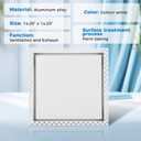 Aluminum Framed Exhaust Vent Cover, 14.25"x14.25" White Flush Exhaust Mount