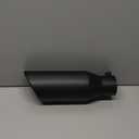 A-KARCK Exhaust Tip 2.5 Inch Inlet, 2.5" Inlet 4" Outlet 12" Long Black Coated Finish Muffler Tip For Truck Tailpipe, Stainless Steel Rolled Edge