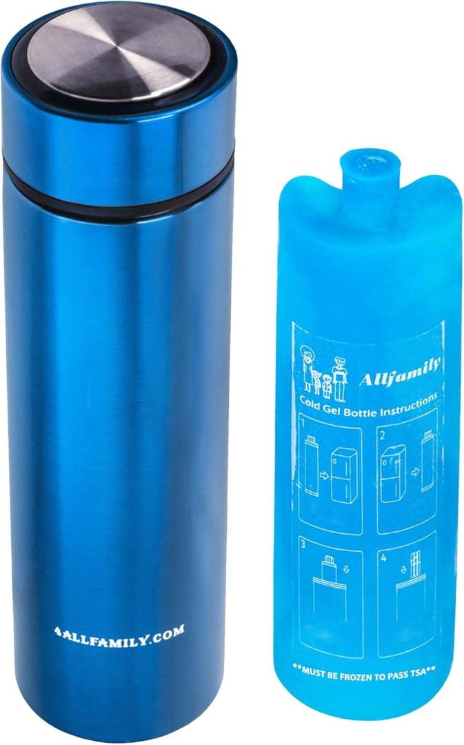 4ALLFAMILY Nomad Insulin Travel Case Cooler  48H Non-Electric Insulin Cooler Travel Case TSA Approved with Lightweight Design  Air Traveling Friendly, Reusable Medium Blue Thermo for Medications