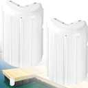Dock Bumpers Dock Corner Bumper Fender Marine Boat Dock Bumpers for Edge Corner,Inflatable Dock Protection,Soft UV-Resistant Marine-Grade Vinyl,Stainless Steel Mounting Hardware Included,8"x16"