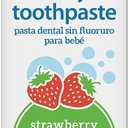 3 x Dr. Browns Fluoride-Free Baby Toothpaste, Infant & Toddler Oral Care, Strawberry, 1-Pack, 1.4oz/40g, 0-3 years