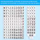 American Mahjong Set, 166 White Mahjong Tile Set, 4 Colors Racks with Blue Flower Carrying Bag, Standard