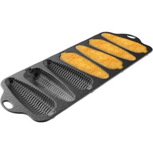 Cast Iron Cornbread Pan-Pre-Seasoned Bakeware with 7 Corncob Sticks-Compatible with Oven, Stovetop, Induction, Grill, and Campfires by Classic Cuisine,