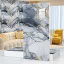 10pcs Thick Marble Peel and Stick Waterproof Wall Panels,Heat-Resistant Backsplash Tile, 23.6"x11.8" PVC Foam Wall Sticker for Kitchen,Living Rooms,TV Walls,Blue and Gold (Not Real Tile 19.4Sq. Ft.)