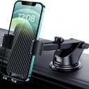 Qifutan Phone Holders for Your Car with Military-Grade Suction Phone Stand for Car [Super Stable] Automobile Car Mount for iPhone Universal Car Dashboard Windshield Mount Fit iPhone Smartphones