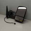 Heated Tow Mirrors Compatible with 2007-2013 Chevy Silverado & GMC Sierra (2007 New) 1500 2500 3500 HD, Tahoe Suburban Avalanche Yukon, Extended Trailer Towing Side Mirror w/LED Arrow Turn Light