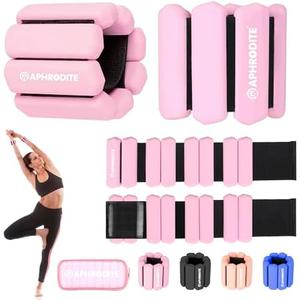 Ankle Weights for Women Men,Adjustable Wrist Arm Leg Weights Set for Home Gym Workout,Pilate,Yoga,Running,Walking, Pool Exercise,Barre,Weighted Bracelet,Set of 2 (1lb Each)