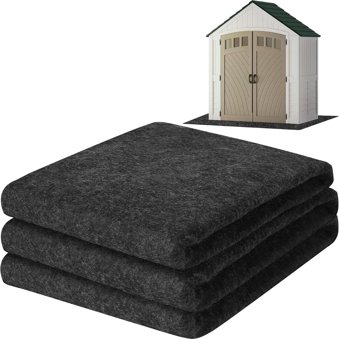 ToLanbbt Outdoor Storage Shed Floor Mat, 10.2 x 8.2 FT Waterproof Carport Mat, Washable Furniture Pad with Non Slip Backing for Dust, Oil, Protection, Storage Shed Not Included
