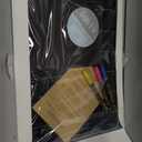 Magnetic Chalkboard Monthly Calendar with neon Bright Liquid Chalk Markers  Black Refrigerator Monthly Planning Board w/Bonus - Grocery List and Notepad for Kitchen Refrigerator