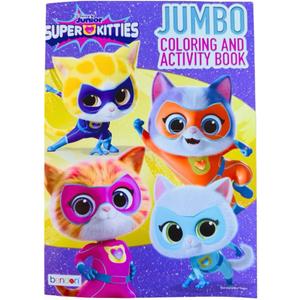 Super Kitties Coloring and Activity Book with Stand-Up Character on Back - 80 Pages