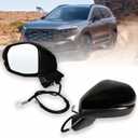Left Driver Side Mirror Fits 2023 2024 2025 2026 2027Honda CR-V,Manual Folding Power Glass, Heated and Turn Signalwithout Blind Spot, Replace #76258-3A0-A01(6Pins)
