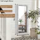 AAZZKANG Wall Mirror Full Length Rustic Wood Framed Floor Mirrors 58"x24" Rectangle Large Full Body for Bedroom Living Room Entryway Dressing Room White