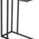 Yusong C-Shaped End Table, Small Narrow Side Table for Small Spaces, Grey