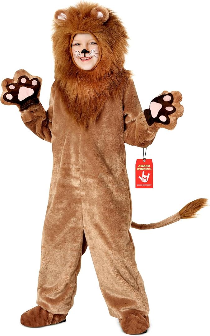 Morph Deluxe Lion Costume Kids, Lion Mane Costume Halloween Costumes For Boys, Girls and Toddlers, Kid Halloween Costumes XL
