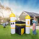 Dawdix 6FT Inflatable Ramadan Mosque Decoration, Inflatable Masjid Eid Mubarak Outdoor Decor, Muslim Islamic Holiday Blow-Up Lawn and Garden