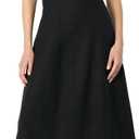 The Drop Women's Daphne Square Neck Linen Maxi Dress (XX-Large, Black)