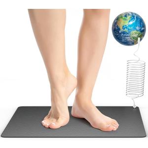 Grounding Mat for Feet,Sleep, Energy, Pain Relief, Inflammation, and Wellness  Indoor Earthing Mat for Home, Office, and Work  15-Foot Cord Included (23.6" x 15.7")