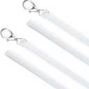 4 Pack Curtain Pull Rod with Metal Snap Invisible Clear Curtain Push Wand for Drapery and Grommet Curtains 1/2 Inch Wide (Acrylic, 40 Inch)