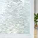 Window Privacy Film, Frosted Glass Window Film, Static Cling UV Blocking Removable Window Clings, Opaque Window Stickers, Vinyl Window Coverings for Home Office, Non Adhesive 17.5 x 78.7 Inches