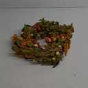 22" Fall Wreaths for Front Door with Pumpkin & Wheat - Thanksgiving Harvest Decor, Farmhouse Outdoor Large Autumn Wreath for Outside/Indoor (Orange)