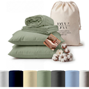 100% Cotton Percale Full Sheet Set 2 Sheets and 2 Pillowcases Sage