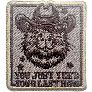 You Just Yee'd Your Last Haw 3 Inches Iron On/Sew On Embroidered Applique Patch, Cowboy Capybara Embroidery Patches, DIY Accessories for Backpacks, Army Vests Bags Hats Clothes, Western Gifts