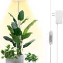 LBW Plant Grow Light, 72 LEDs Full Spectrum Grow Lights for Indoor Plants, 56in Large Grow Lamp with 4/8/12H Auto Timer & 4 Dimmable Brightness, Height Adjustable, Ideal for Tall Plants (White)