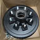 12"x 2" Trailer Brake Drum Kit 8 on 6.5" Replacement for 7000LBS Axle Hub Heavy Duty 8 Bolt Trailer Brake Hub Drum Assembly with 1/2"-20 Stud 25580, 14125A Drums 008-219-04-22004K