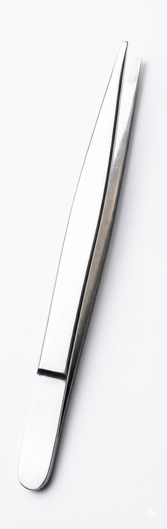 silver tweezers, eyebrow plucker