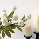 VIERENA 6 Pcs Faux Silk Pompon Mum Artificial Flowers for Vase -27", Bulk Fake Chrysanth Branches with Stems for DIY Bouquet Centerpieces Wedding Fillers Arrangements Shower Decorations (Cream)