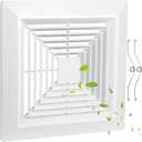 Reinforced 97011723 Bathroom Exhaust Fan Cover with Springs,ABS Plastic Square Ceiling Laminar Air Flow Air Conditioning Grilles Diffusers,Air Diverter,vent cover,Ventilation Fan (1, 9in)