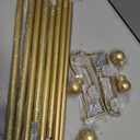 Double Curtain Rods for Windows Set 30 to 60 Inch,Gold Curtains Rod with 2PCS Drapey Pole Brackets,Small Extra Long 5/8" Diameter Blackout Cortineros Para Ventanas for Bedroom,Living Room
