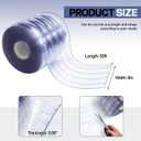 Moukeren Plastic Curtain Strips, 50 ft x 8 in Clear PVC Strip Curtain Roll, Heavy Duty Plastic Insulated Freezer Door Strips for Commercial, Walk-in Cooler, Garage, Warehouse, 0.08" Thickness