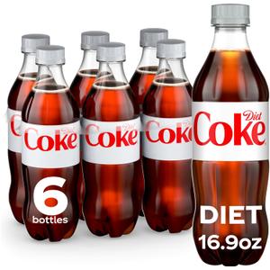 3 x Diet Coke Diet Soda, 16.9 fl oz Bottles, 6 Pack - Cola Soft Drinks