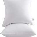 Leeden 20 x 20 Pillow Inserts (Set of 2) - Throw Pillow Inserts with 100% Cotton Cover - 20 Inch Square Decorative Pillows for Sofa, Couch, Bed and Home Decor