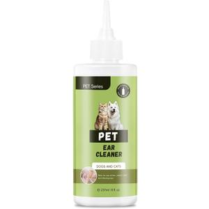 Ear Cleaner for Dog & Cat, Gentle Ear Cleaning Solution to Remove Wax, Dirt & Debris, Soothe Ear, 237ml/8fl.oz