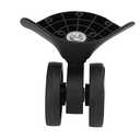 Nylon Swivel Luggage Caster Wheels - 1 Pair, 360 Degree Rotation, Left & Right, 5 Screw Holes