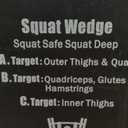 Squat Wedge Block One Piece: Heel Elevated Slant Board for Squats Weightliting Home Gym Squat Wedge (1Pc: Large)