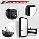 Door Mirror for Kenworth T680 T880 Replacement Driver Side Left Mirrors for Kenworth Truck Heated Adjustable Door Mirror for T880 T680 Semi Truck Accessories Black