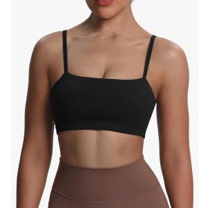 Aoxjox Women's Workout Bandeau Bras Training Fitness Running Yoga Crop Tank XS