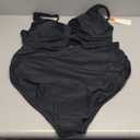 Summer Mae Twist Maternity Bikini Two Piece Pregnancy Swimsuits Cutout Bathing Suit High Waisted Ruched Swimwear (12, Black)