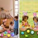 Easter Basket Stuffers for Kids-6 Packs Light Up Spinning Tops Toys with Music Easter Gifts Toys for Kids Toddlers Easter Eggs Fillers Easter Basket Essentials