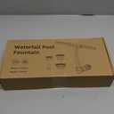 2025 Height Upgrade Pool Fountain - Dual Spray High-Pressure Adjustable Waterfall Sprinkler Cooler for Above-Ground & Inground, 360° Cooling Jet & Relaxation Features, White