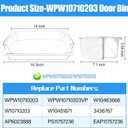 [2 PACK]UPGRADED WRS588FIHZ00 WRS571CIDM02 WRS571CIHZ01 WRS571CIHV04 WRS588FIHV00 Refrigerator Door Bin Compatible With WPW10710203 Whirlpool Refrigerator Door Shelf W10710203 Kenmore Fridge Shelves