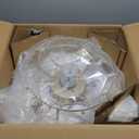 Gold Crystal Fandelier Ceiling Fans with Lights, 20" Gold Flower Chandelier Ceiling Fan with Light Remote Control, Caged Mid-Century with 6 Speeds for Bedroom, Nursery, Living Room (Clear)