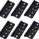 Wealrit 6 pcs Non-Mortise Hinges Door Hinges 3 Inch Length Heavy Duty Door Hinges Black Bifold Butt Hinges with Screws
