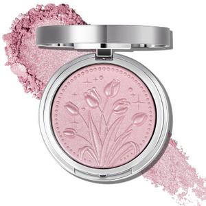 UCANBE Sparkle Bomb Baked Highlighter, Powder Highlighter Makeup, High Glossy Illuminator Palette for Face & Body, Weightless and Buildable (03 Rose Glow)