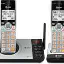 AT&T CL82207 DECT 6.0 2-Handset Cordless Phone for Home with Answering Machine, Call Blocking, Caller ID Announcer, Intercom and Unsurpassed Range, Silver